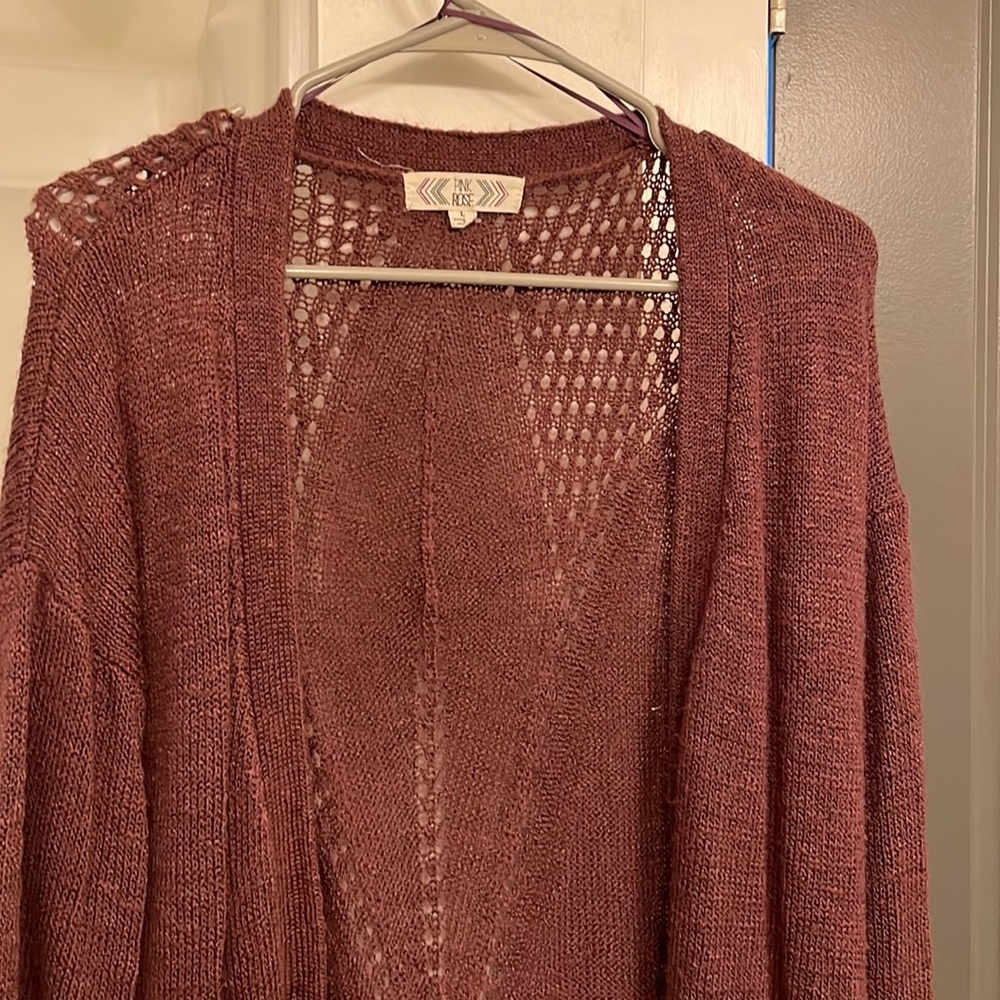 Purple Long cardigan